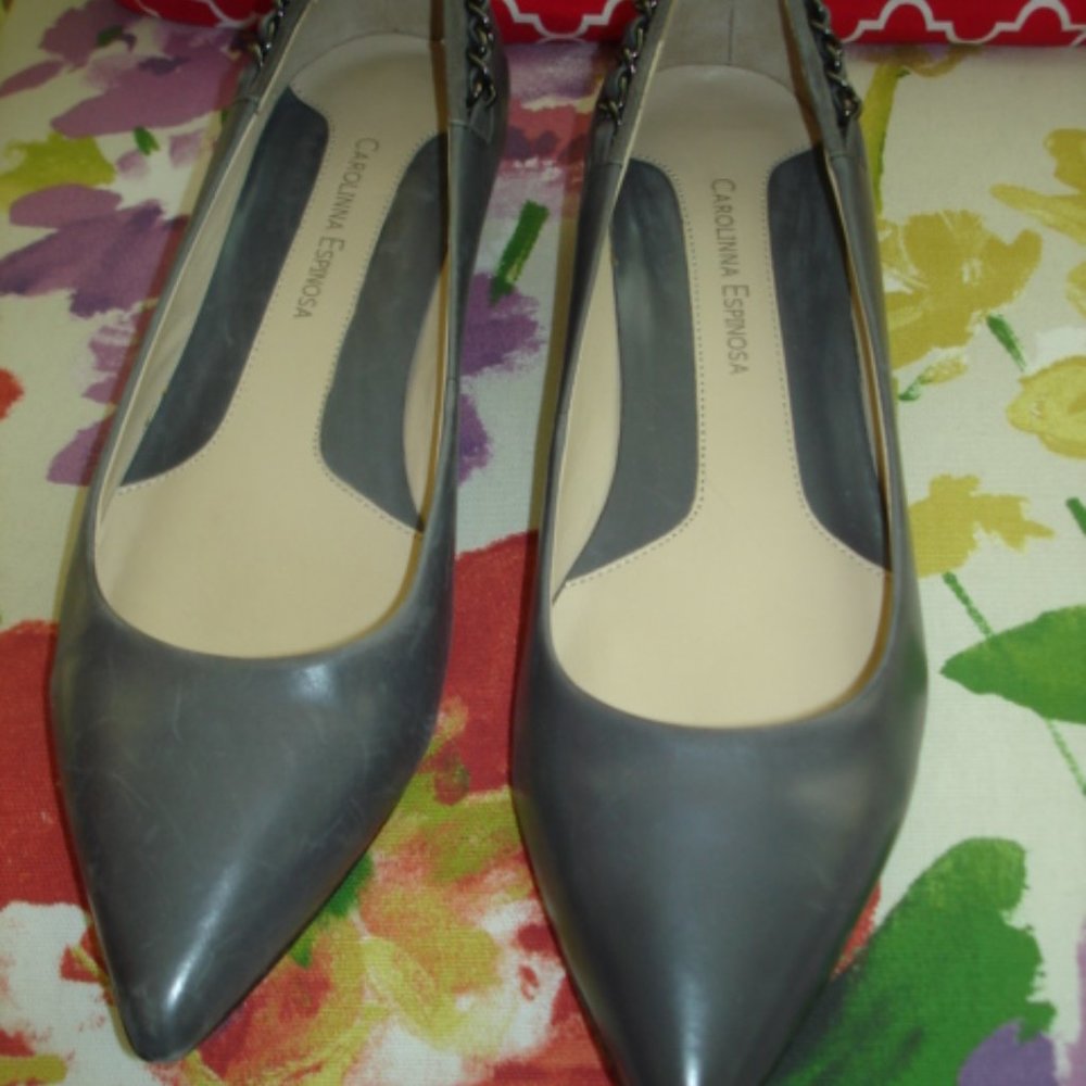 Carolina Espinosa Gray Leather flats / shoes 8M